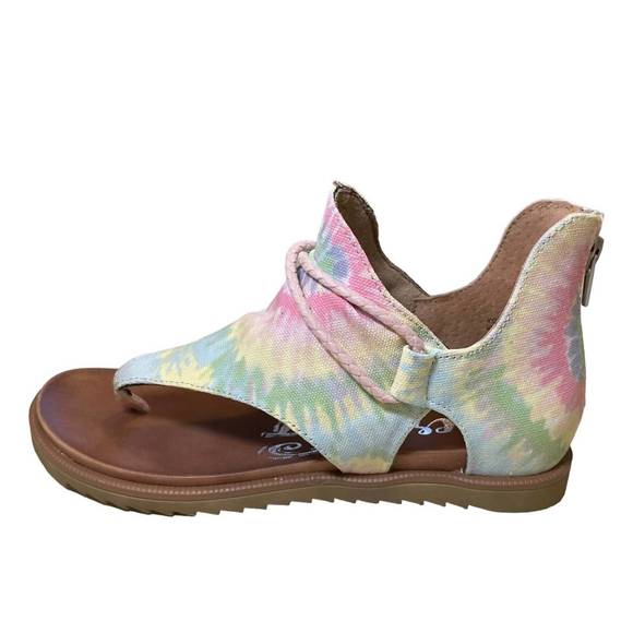 NEW VERY G women's dusk sandals in pastel tie-dye - Picture 2 of 4